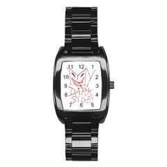 My Dark Side Typographic Design Stainless Steel Barrel Watch by dflcprints