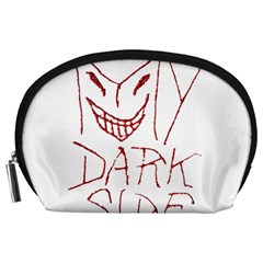 My Dark Side Typographic Design Accessory Pouch (large) by dflcprints