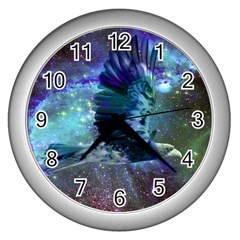 Catch A Falling Star Wall Clock (silver) by icarusismartdesigns