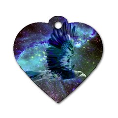 Catch A Falling Star Dog Tag Heart (two Sided) by icarusismartdesigns