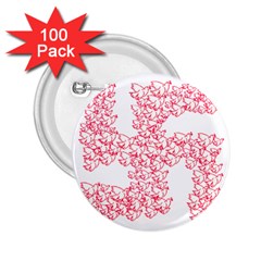 Swastika With Birds Of Peace Symbol 2 25  Button (100 Pack) by dflcprints