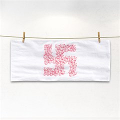 Swastika With Birds Of Peace Symbol Hand Towel by dflcprints