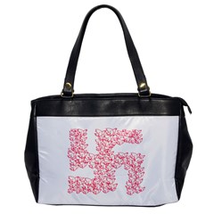 Swastika With Birds Of Peace Symbol Oversize Office Handbag (one Side) by dflcprints