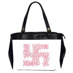 Swastika With Birds Of Peace Symbol Oversize Office Handbag (two Sides) by dflcprints