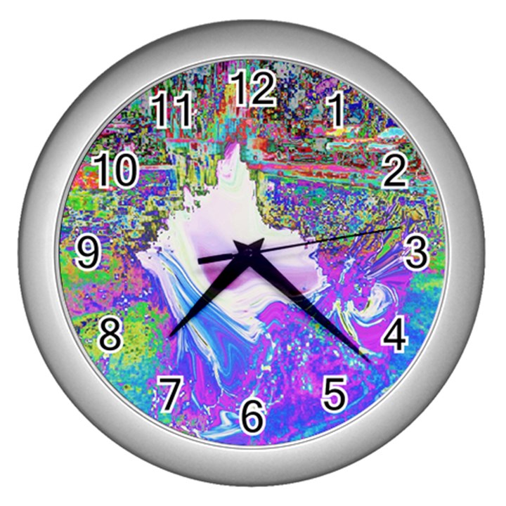 Splash1 Wall Clock (Silver)