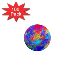 Colour Chaos  1  Mini Button Magnet (100 Pack) by icarusismartdesigns