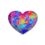 Colour Chaos  Drink Coasters 4 Pack (Heart)  Front