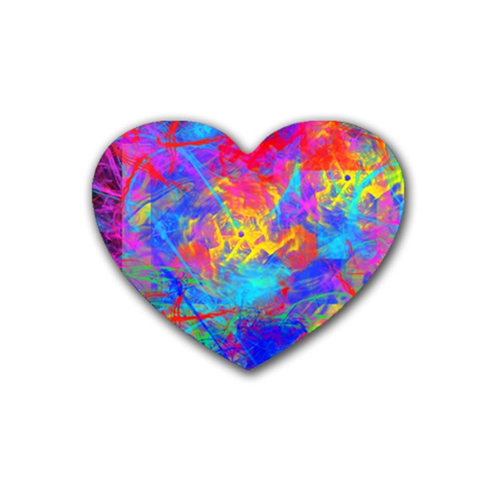 Colour Chaos  Drink Coasters 4 Pack (Heart) 