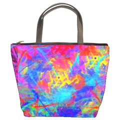 Colour Chaos  Bucket Handbag by icarusismartdesigns