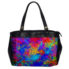 Colour Chaos  Oversize Office Handbag (one Side) by icarusismartdesigns