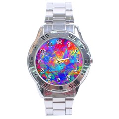 Colour Chaos  Stainless Steel Watch by icarusismartdesigns