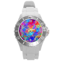 Colour Chaos  Plastic Sport Watch (large) by icarusismartdesigns