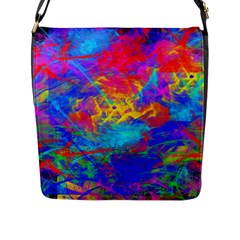 Colour Chaos  Flap Closure Messenger Bag (large) by icarusismartdesigns