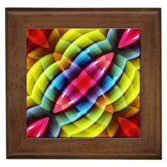 Multicolored Abstract Pattern Print Framed Ceramic Tile by dflcprints