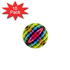 Multicolored Abstract Pattern Print 1  Mini Button Magnet (10 Pack) by dflcprints