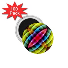 Multicolored Abstract Pattern Print 1 75  Button Magnet (100 Pack) by dflcprints