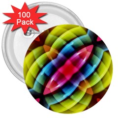 Multicolored Abstract Pattern Print 3  Button (100 Pack) by dflcprints