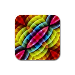 Multicolored Abstract Pattern Print Drink Coasters 4 Pack (square) by dflcprints