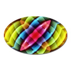 Multicolored Abstract Pattern Print Magnet (oval) by dflcprints