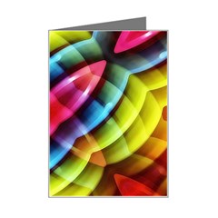 Multicolored Abstract Pattern Print Mini Greeting Card by dflcprints