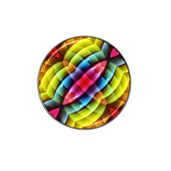 Multicolored Abstract Pattern Print Golf Ball Marker 4 Pack (for Hat Clip) by dflcprints