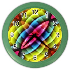 Multicolored Abstract Pattern Print Wall Clock (color) by dflcprints