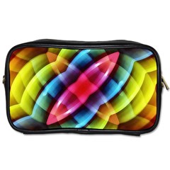 Multicolored Abstract Pattern Print Travel Toiletry Bag (two Sides) by dflcprints