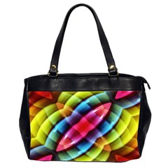 Multicolored Abstract Pattern Print Oversize Office Handbag (two Sides) by dflcprints