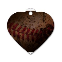 Baseball Dog Tag Heart (one Sided)  by centralcharms1