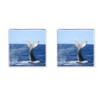 Humpback Whale Tail 2 Cufflinks (Square) Front(Pair)