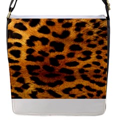 Leopardprint Flap Closure Messenger Bag (small)