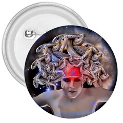 Medusa 3  Button by icarusismartdesigns