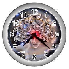 Medusa Wall Clock (silver) by icarusismartdesigns