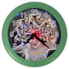 Medusa Wall Clock (color) by icarusismartdesigns