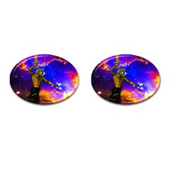 Star Fighter Cufflinks (oval) by icarusismartdesigns