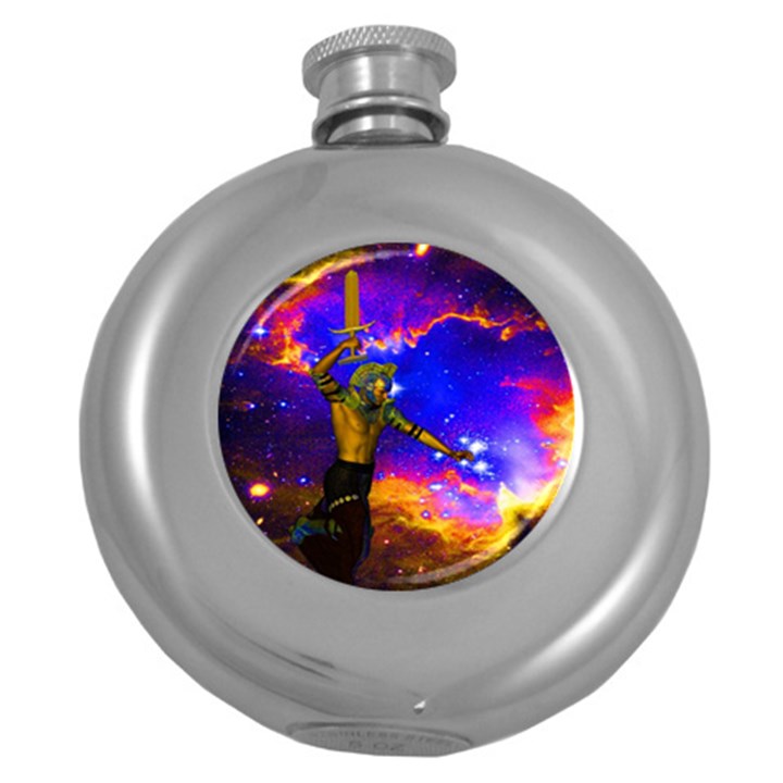 Star Fighter Hip Flask (Round)