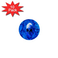 Alien Blue 1  Mini Button (10 Pack) by icarusismartdesigns