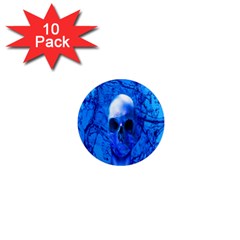 Alien Blue 1  Mini Button Magnet (10 Pack) by icarusismartdesigns