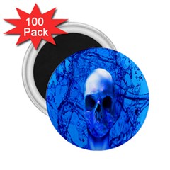 Alien Blue 2 25  Button Magnet (100 Pack) by icarusismartdesigns