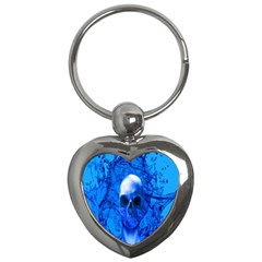 Alien Blue Key Chain (heart) by icarusismartdesigns