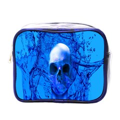 Alien Blue Mini Travel Toiletry Bag (one Side) by icarusismartdesigns