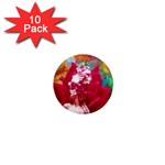 Star Flower 1  Mini Button Magnet (10 pack) Front