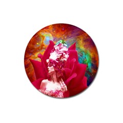 Star Flower Magnet 3  (round) by icarusismartdesigns