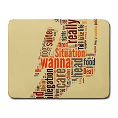 Michael Jackson Typography They Dont Care About Us Small Mouse Pad (rectangle) by FlorianRodarte