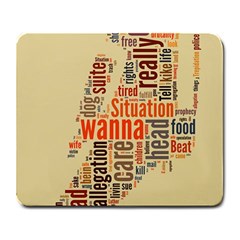 Michael Jackson Typography They Dont Care About Us Large Mouse Pad (rectangle) by FlorianRodarte