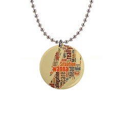 Michael Jackson Typography They Dont Care About Us Button Necklace