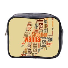 Michael Jackson Typography They Dont Care About Us Mini Travel Toiletry Bag (two Sides) by FlorianRodarte