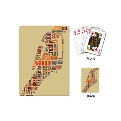 Michael Jackson Typography They Dont Care About Us Playing Cards (mini) by FlorianRodarte