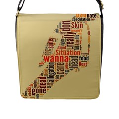 Michael Jackson Typography They Dont Care About Us Flap Closure Messenger Bag (large) by FlorianRodarte