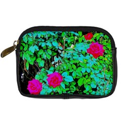 Rose Bush Digital Camera Leather Case by sirhowardlee